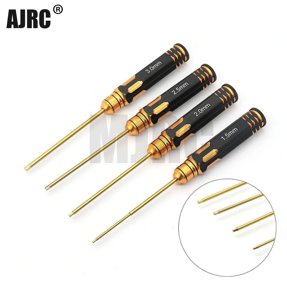 Rc Hobby Electric Screwdriver - Ajrc 4 개/대 티타늄 도금 1.5/2/2.5/3mm