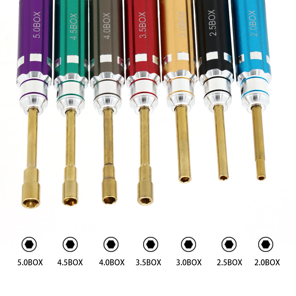 Rc Hobby Electric Screwdriver - 7PCS 짧은 손잡이 RC 육각 드라이버