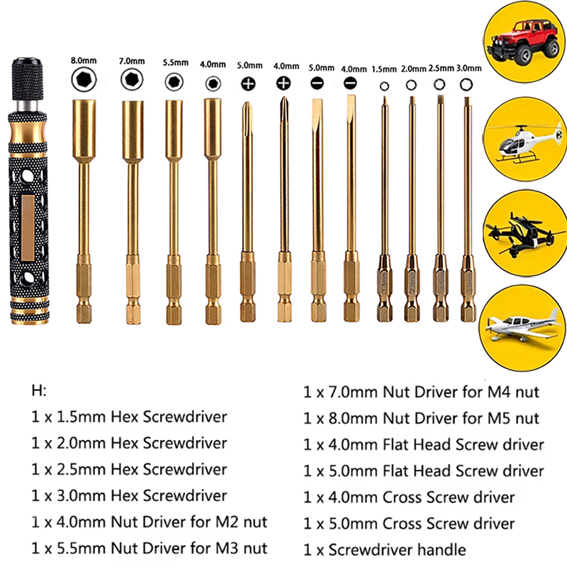 RC 금속 육각 드라이버 세트 1.5mm 2.0mm 2 - Rc Hobby Electric Screwdriver 리뷰 및 가격