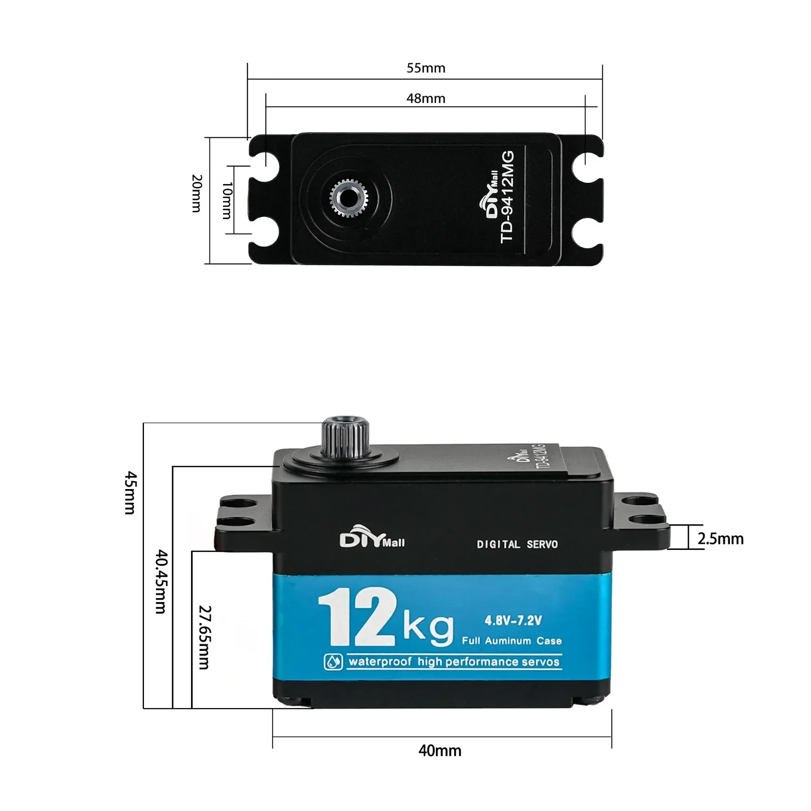 TD-9412MG 하이 토크 풀 메탈 디지털 서보 카본 - Servo Metal Gear 리뷰 및 가격
