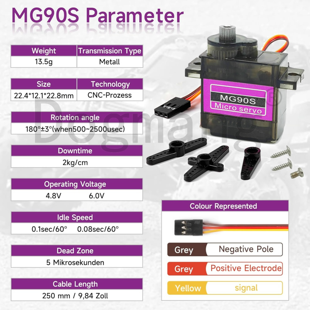MG90S 서보 1/2/4/10/20/50 Pcs 모든 - Servo Metal Gear 리뷰 및 가격