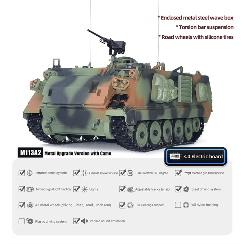 1/16 RC 탱크 M2412-C M113A2 APC  - Rc Hobby Tank 리뷰 및 가격