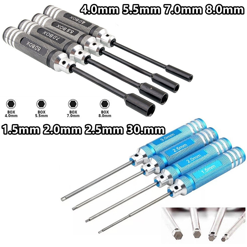 4Pcs 티타늄 육각 드라이버 세트 1.5/2.0/2. - Rc Hobby Electric Screwdriver 리뷰 및 가격